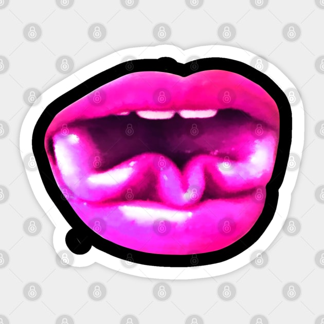 Pink Three Leaf Clover Tongue Tongue Sticker TeePublic